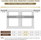 1” Diameter Gold Curtain Rods Itself is 30 to 90 inch, 1 Pack Fit 30-84 inch Windows with Heavy Duty Adjustable Rod 1 Inch Diameter Splicing Metal Extra Long Curtain Rod