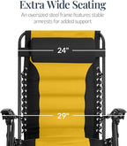 Oversized Padded Zero Gravity Chair – Black