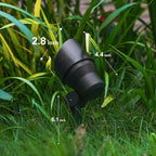 GOODSMANN Landscape Lighting 2PK Low Voltage Landscape Flood Lights 3W LED 200 Lumen Outdoor Spotlight 3000K Warm White Replaceable LED Bulbs Outside Hardwired Lighting with Metal Stakes