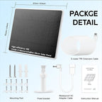 Solar Panel for Ring Camera, 3 Pack 6W Solar Charger Compatible with Rings Spotlight Cam/Plus/Pro/Rings Stick Up Cam Batterys, 10ft Long Cable with USB-C to Ring Barrel Plug Adapter