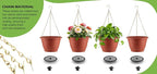 Hanging Planters 11 Inch, 3 Pcs Flower Pots with Drainage Hole, Self Watering Hanging Basket for Indoor Outdoor Plants, Decor, Pottery Red