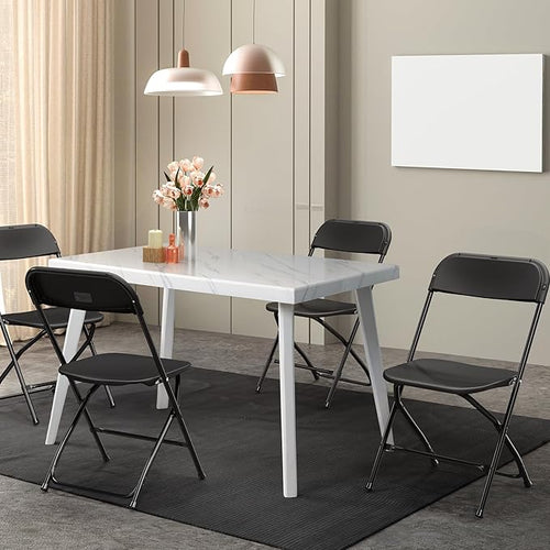 1 Pack Black Plastic Folding Chair