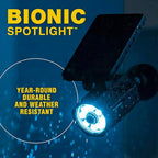 Bell+Howell Bionic Spotlight Motion Solar Spot Lights Outdoor Waterproof, Solar Landscape Lights, Outdoor Solar Yard Lights Weather Resistant, Super Bright LED Lights, for Garden, Lawn As Seen On TV