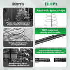 Spiral Trellis for Climbing Plants Outdoor, 45 Inch Tall Heavy Duty Metal Garden Tower, Decorative Plant Support with Anti-Tip Stake,Rustproof for Clematis Pole Beans Cucumber Berry Vines Pots,1 Pack
