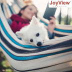 JoyView Brazilian Hammock for Single Person Portable Hammock with Hanging Ropes & Carry Bag Large 78.8x39.4” for Patio 300LBS Capacity Perfect for Outdoor/Indoor - Blue & Green Stripes