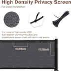 SUNNY GUARD Customized 3.3'x31' Dark Gray Balcony Privacy Screen, 90% Shade - Image 4