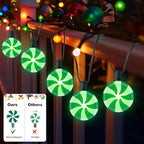 Ultimate Unicorn Christmas Lollipop Pathway Lights for Christmas Decoration, 10 LED Christmas Peppermint String Lights Green, Lollipop Pathway Lights with Stakes for Garden Christmas Decor