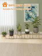 5 Pack Metal Plant Stands 5-Pack Round Supports Display Rack Tiered Plant Stand Shelf For Indoor Outdoor Multiple Plants Decoration Rack Shelf for Home