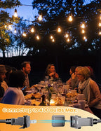 Svater Outdoor Led String Lights 36 FT, Patio Lights for Outside with 13pcs S14 Shatterproof Bulbs, 1 Watt E26 Dimmable, IP65 Waterproof, Commercial Grade Bistro Light 2700K Warm White