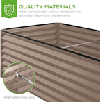 Best Choice Products 6x3x2ft Outdoor Metal Raised Garden Bed, Deep Root Box Planter for Vegetables, Flowers, Herbs, 269 Gallon Capacity, 100% Non Toxic Materials - Taupe