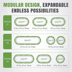 INNO STAGE 3Pcs Galvanized Raised Garden Bed Kit, Outdoor Metal Raised Garden Beds for Vegetables, Rust-Resistant & Easy Assembly, 4x2x1ft Oval Raised beds for Gardening, Flowers, Herbs (Olivergreen)