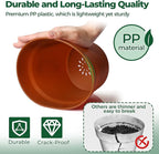 T4U 7.5 Inch Plant Pots 6 Pcs, Flower Pots for Plants, Plastic Planter Pots for Indoor Plants with Drainage Holes and Saucer (6 Pcs, 7.5")