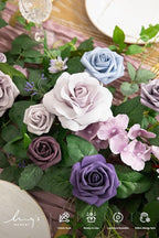 Artificial Flower Garland, 6 FT Purple Silk Trailing Eucalyptus Vine