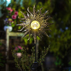 TAKE ME Sun Solar Lights Outdoor Waterproof Metal Garden Stakes for Patio Yard Walkway LawnPatio Mothers Gifts Mom Wife Grandma (Sun)