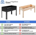 2PCS Galvanized Raised Garden Bed with Legs,2PCS 48×18×30in Elevated Planter Box for Backyard,Garden, Patio, Balcony, 300lb Capacity,Planters for Outdoor Plants,Black