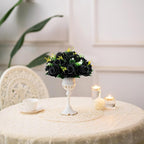 Artificial Black Rose Flower Balls, Set of 6 Silk Centerpieces