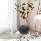 14.5 Inch Dia Plastic Round Black Planters for Outdoor Plants, Plant Pot with Drainage Holes and Plug for Home Patio Garden, Large Flower Pot for Indoor and Outdoor Plants, 11.8 H (8.9" Pot Opening)