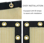 Garden Privacy Screen Mesh, 5 x 100 ft Sand HDPE Fence Shade