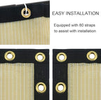 Garden Privacy Screen Mesh, Sand HDPE Fabric, 5 ft x 150 ft
