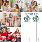 Outdoor Garden Solar Lights,Crab Outdoor Figurine Lights with Stakes,Waterproof Decorative Solar Decor for Patio,Yard,Lawn,Decorative Garden Stakes Present for Mom Women