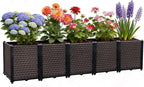Large Planters for Outdoor Plants - Deepened 20" H, Raised Beds for Gardening Self Watering, Elevated Planter Box with Legs, Rectangular Garden Planters for Outdoor Plants Flowers, 78.7"L x 15.7"W