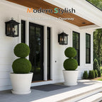 Wide Planters for Outdoor Plants, Extra Large Indoor Flower Pots for Garden, Front Porch, Patio - Round Resin Planter Set of 2 (White, 16 inch - 2 Pack with Saucers)