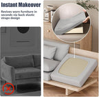 Cushion Covers 8 Pcs Stretch Outdoor Patio, Air Grey, Square Small