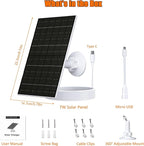 7W Solar Panel for Arlo Essential 2K (2nd Gen), Essential XL & Spotlight Cameras, USB-C Solar Charger for 5V Battery Cameras, IP66 Waterproof, 360° Adjustable Mount, 9.8ft Cable