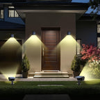 TECKNET Spot Lights Outdoor with 59 LED, 8 Pack Solar Lights Waterproof IP65, Auto On/Off Solar Spot Lights Outdoor, 3 Lighting Modes Solar Powered Garden, 2-in-1 Solars Landscape Light(Warm White)