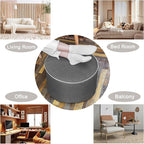 Outdoor Ottoman Outdoor Ottomans for Patio 19x12 Inches Modern Lightweight Foam Stuffed Pouf Outdoor Footstool Footrest Foot Stool Waterproof (Dark Gray)