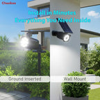 Solar Motion Light Outdoor, Solar Spotlight with Motion Sensor, IP67 Waterproof Solar Power Security Light, 360° Rotatable for Garden, Yard, Pathway, Fence, Driveway, 1200LM(1 Pack)