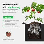 VIVOSUN 3-Pack 3-Grid 20 Gallon Grow Bags, Heavy Duty Square Plant Grow Pots, 400G Thickened Breathable Fabric Plant Container with Reinforced Handles & 10 Pcs Plant Labels for Flowers, Vegetables
