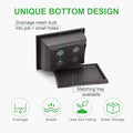 Planter Pots, 3-Pack Black Plastic 11 Inch Bonsai Training Pots with Drainage Tray