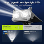 LETMY Solar Spot Lights Outdoor Waterproof with Bigger LED, Auto ON/Off 135°Adjustable Solar Lights Outdoor, 2-in-1 Wall Lights & 2 Modes Landscape Spotlights for Tree Yard Pathway Garden Decor 2Pack