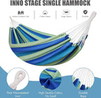 INNO STAGE Brazilian Hammock with Tree Straps - Cotton Hammocks Portable Hammock with Carry Bag for Backyard, Porch, Outdoor and Indoor Use