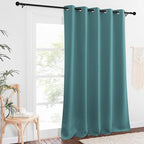 NICETOWN Blackout Curtains 84 Inch Length, Thermal Insulated Curtains for Bedroom Grommet Energy Saving Room Darkening Drapes for Living Room Window, 1 Panel, Sea Teal, 66" W x 102" L