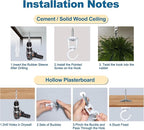 ONIKK Ceiling Hooks for Hanging Plants (6 PCS White), Heavy Duty Metal Plant Hooks, Screw in Hooks for Hanging Birdfeeders, Lamps, Planters, Indoor Outdoor Wall Baskets Hooks up to 33 lbs