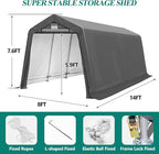 8' x 14' Outdoor Storage Shelter Shed- Heavy Duty Storage Tent - Image 2