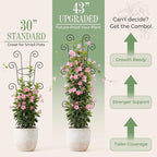 4 Pack 43 Inch Metal Plant Trellis for Climbing Plants - Rustproof Garden Trellis for Large Potted Houseplants, Sturdy Plant Support Indoor Outdoor for Monstera & Vines, Home Decor