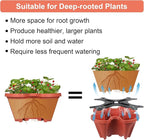 DUNCHATY Stackable Planters 5 Tier Vertical Garden Planting Tower Planters Strawberry, Herb, Flower, and Vegetable Planter Indoor Outdoor Gardening Pots with Removable Wheels and Tools, 2 Bundle