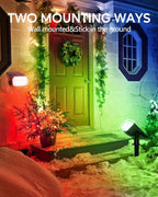 HIBOITEC Solar Spot Lights Outdoor Color Changing 59LED Landscape Lighting Solar Powered Uplights Waterproof Dusk to Dawn for Christmas Decorations Garden Yard Outdoor 4 Packs Multicolor