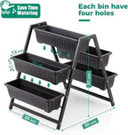 Raised Garden Planter Bed, Tiered Planter Stand with 5 Boxes, 25" Long*30" Wide*31" Tall, Vertical Raised Garden Bed for Herbs, Flowers, or Vegetables in Patio Balcony Indoor Outdoor
