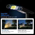 Solar Spot Lights Outdoor Adjustable Beam & PC Light Guide Column, 4 Pack Solar Lights Outdoor Waterproof IP65, 2 Modes & Auto On/Off Landscape Spotlights for Garden, Yard, Pathway, Tree (Warm Yellow)