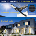 Flood Security Lights, Solar Powered, 88 LED Beads, IP67 Black