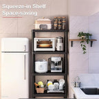 Plastic Storage Shelves, 11.8" D x 23.62" W x 52.56" H Plastic Shelves for Storage, 4-tier Shelving Unit, Storage Rack, 264 lbs, Bathroom, Laundry, Garage & Home