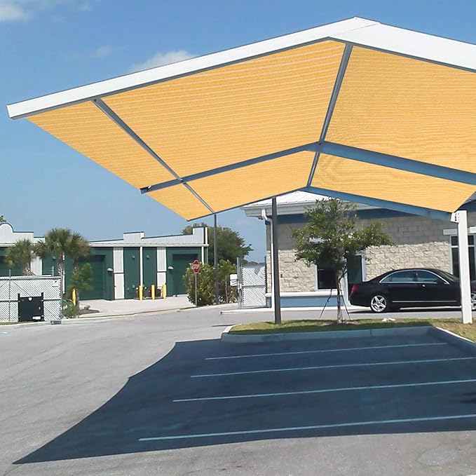 Eden's Decor 4' x 17' Wheat Sun Shade Sail Rectangular Straight Flat Edge Outdoor Canopy Fabric Cloth Awning for Pergola Patio Garden Backyard Custom Size