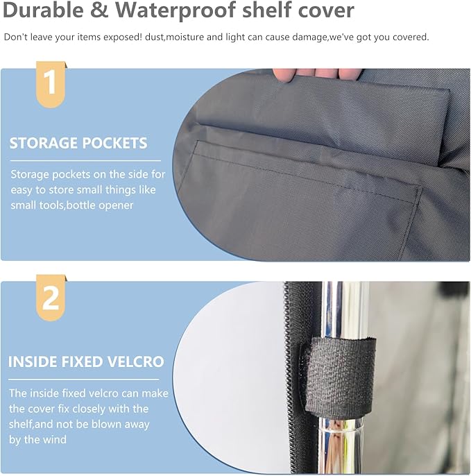 Waterproof Shelf Cover, 600D Heavy Duty Dustproof
