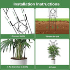 Indoor Plant Trellis for Climbing Plants 2 Pack Small Garden Metal Support for Potted Plants Flowers Houseplants for Outdoor