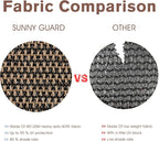 SUNNY GUARD Customized 2'6''x16' Brown Balcony Privacy Screen, 90% Shade - Image 6