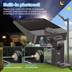 HYPERLITE Parking Lot Light 200W: 30000LM 5000K LED Parking Lot Lights Outdoor with Photocell, Arm & Slip Fitter 2 in 1 Mount LED Pole Light for Parking Lot, Garage, Barn, Roadways, Driveways